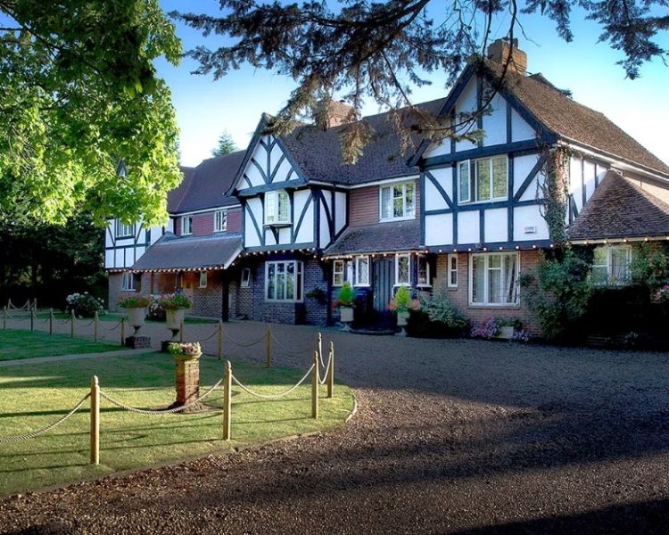 Front of the little silver country hotel