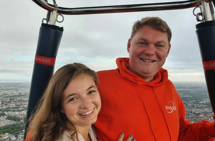 private hot air balloon ride for two in the south west