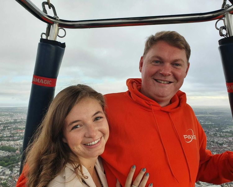 private hot air balloon ride for two in the south west