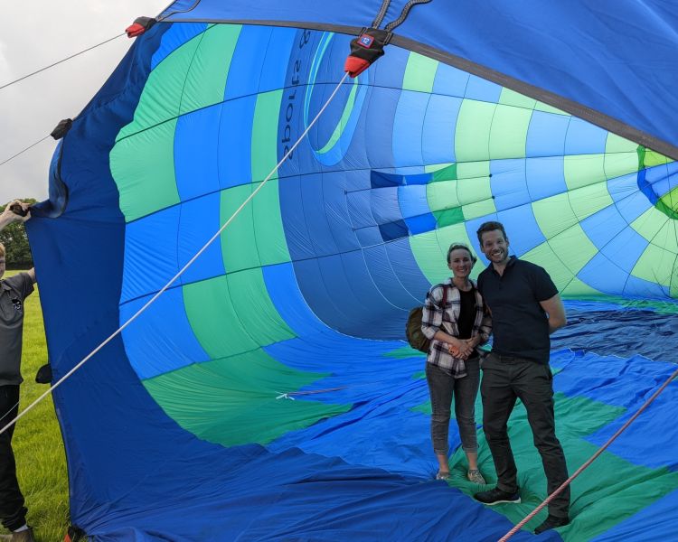 private hot air balloon ride for two in the south west