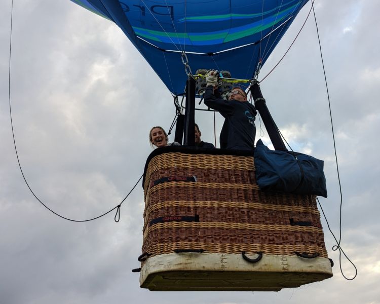 private hot air balloon ride for two in the south west
