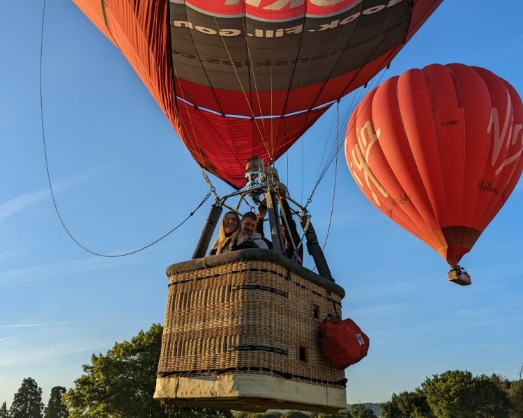 private hot air balloon ride for two in the south west