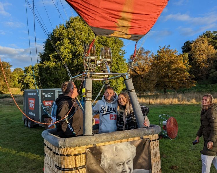 private hot air balloon ride for two in the south west