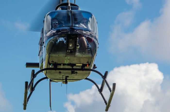 helicopter in the sky