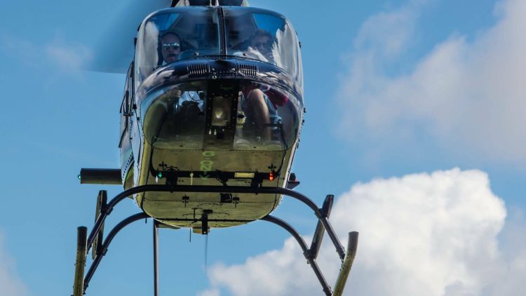 helicopter in the sky