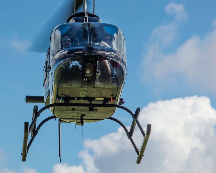 helicopter in the sky