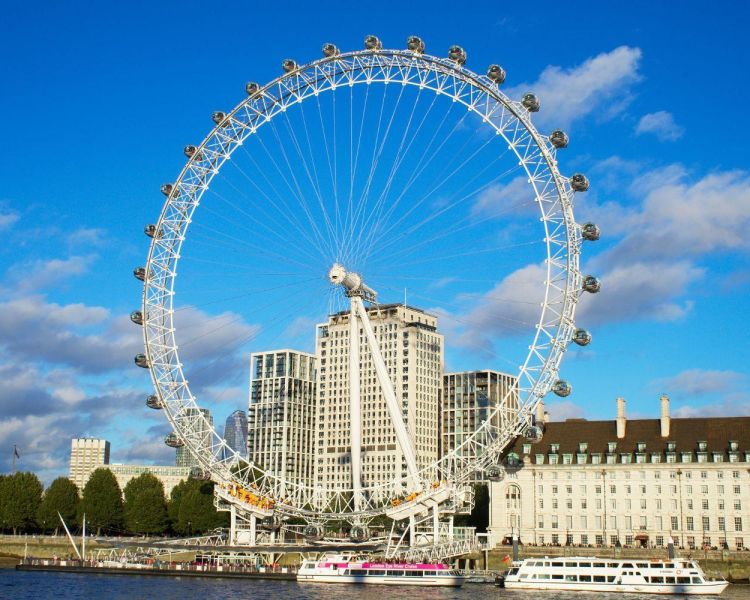 the london eye with the river thames