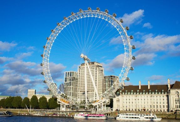 the london eye with the river thames