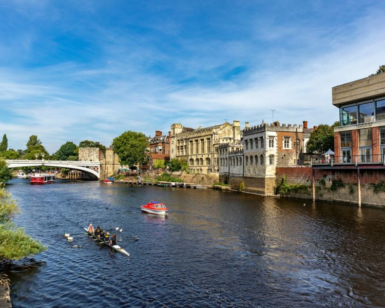 Rowers on the river ouse in york