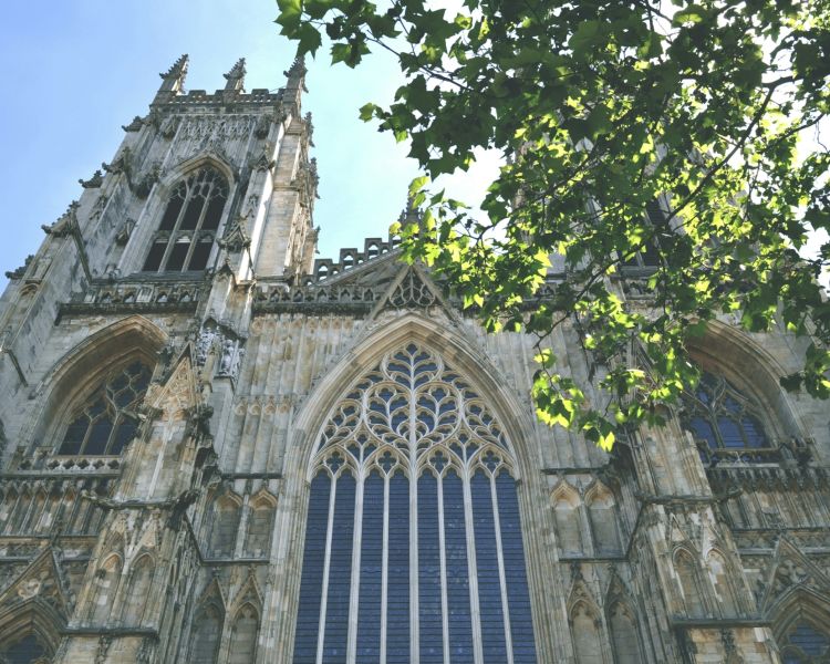 View of front of york minster cathedral