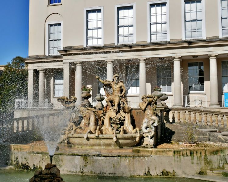 Neptune fountain statue in cheltenham