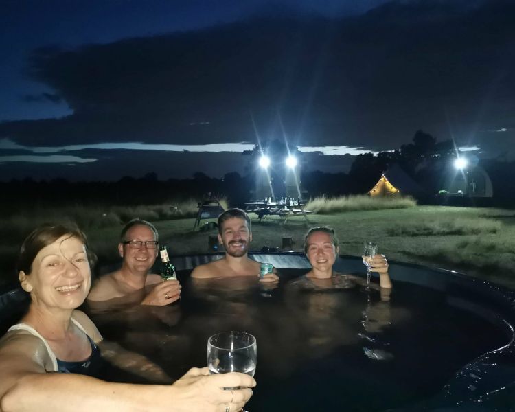 Short break experience hot tub party