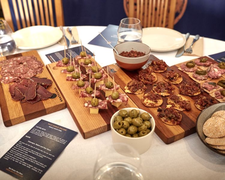 tasting lunch with charcuterie course
