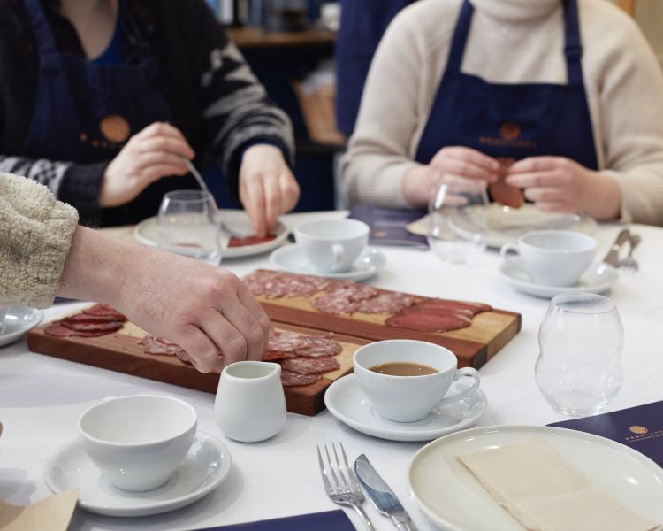tasting lunch with charcuterie course