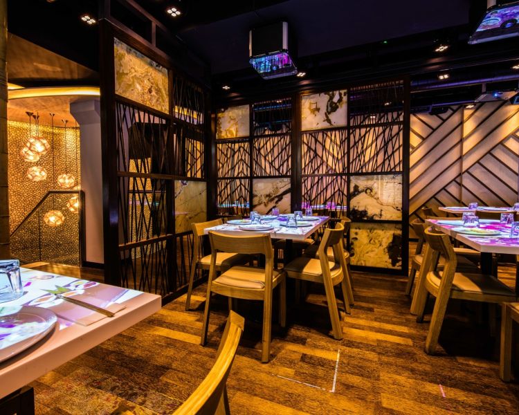 three dishes of asian food plus comedy club night