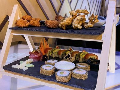 sushi and asian tapas afternoon tea
