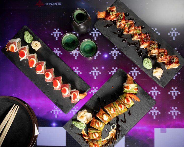 Sushi sake on the table
