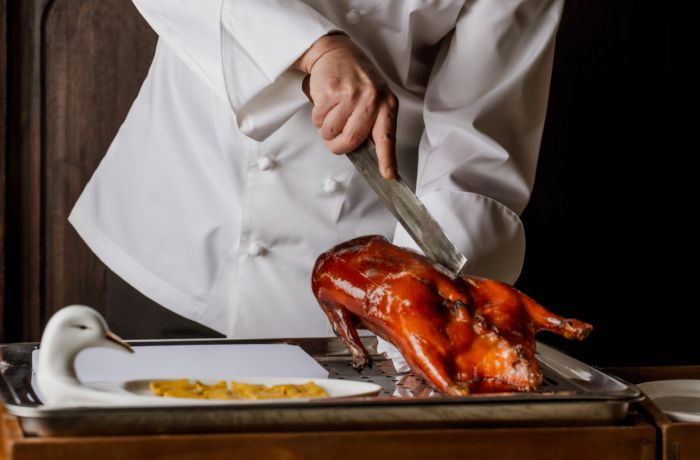 chinese fine dining duck five course menu