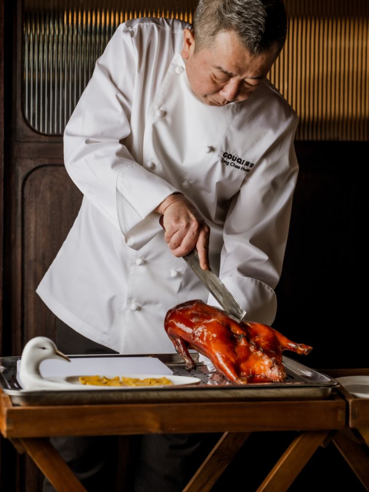 chinese fine dining duck five course menu