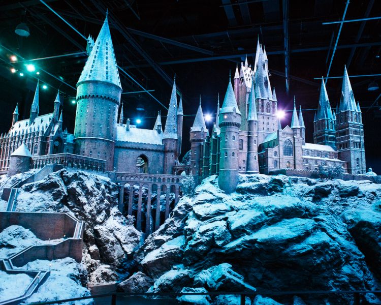 hogwarts in the snow feature at warner bros. studio tour london - the making of harry potter