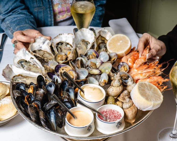 seafood platter dining experience at bentley's mayfair