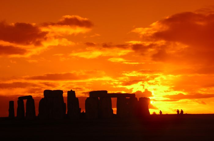 stonehenge at sunset