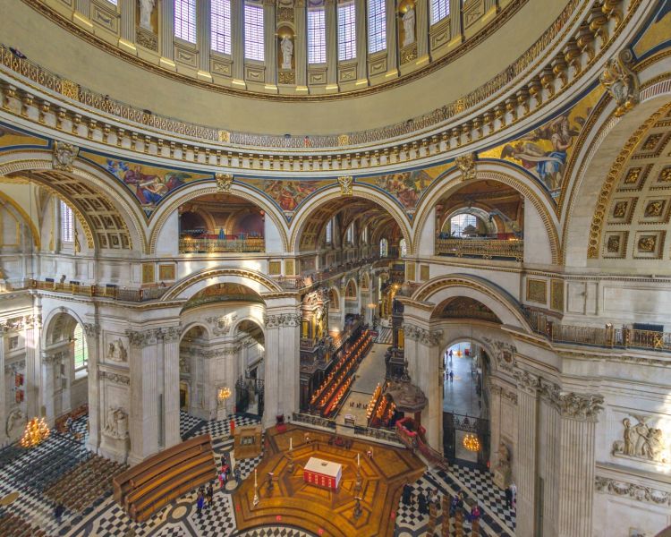 Cathedral interior from Triforium