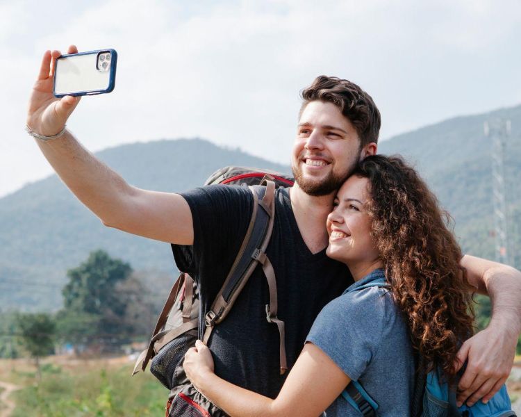 couple overlooking countryside