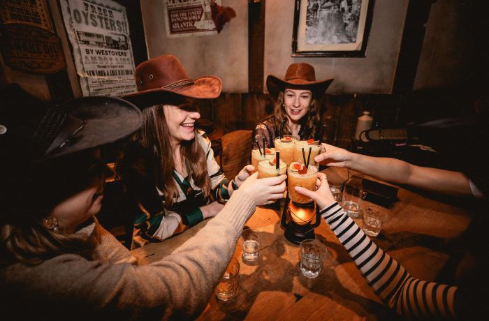 immersive cocktail experience at moonshine saloon