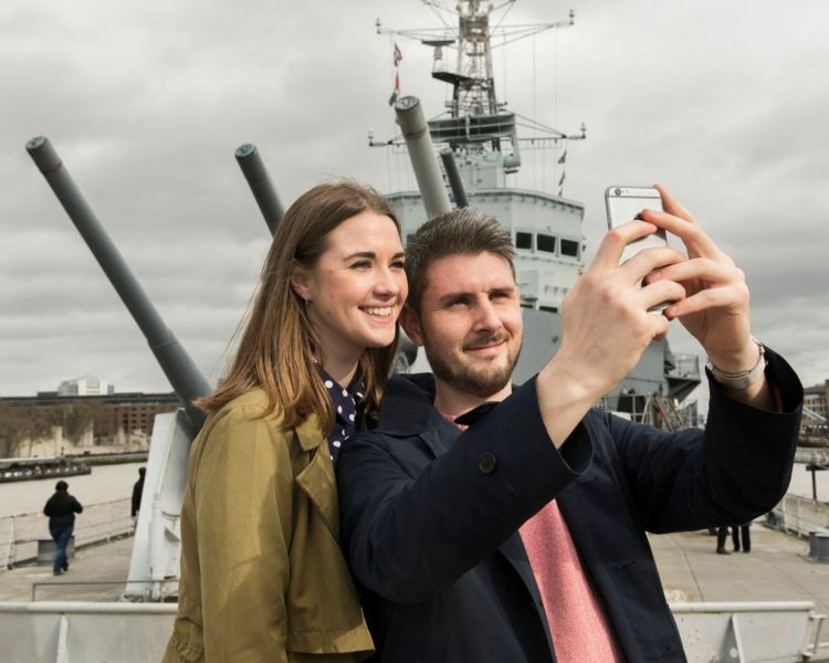 Hms belfast on deck