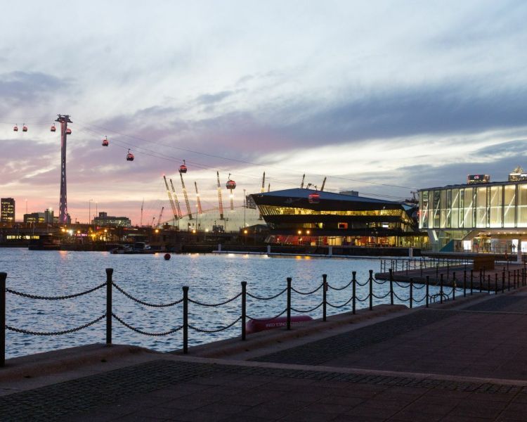 Cable car and millenium dome
