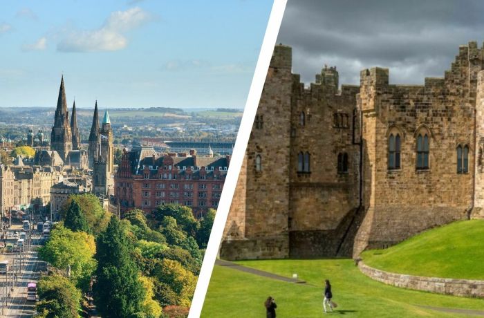 Edinburgh short break for two with alnwick castle tour