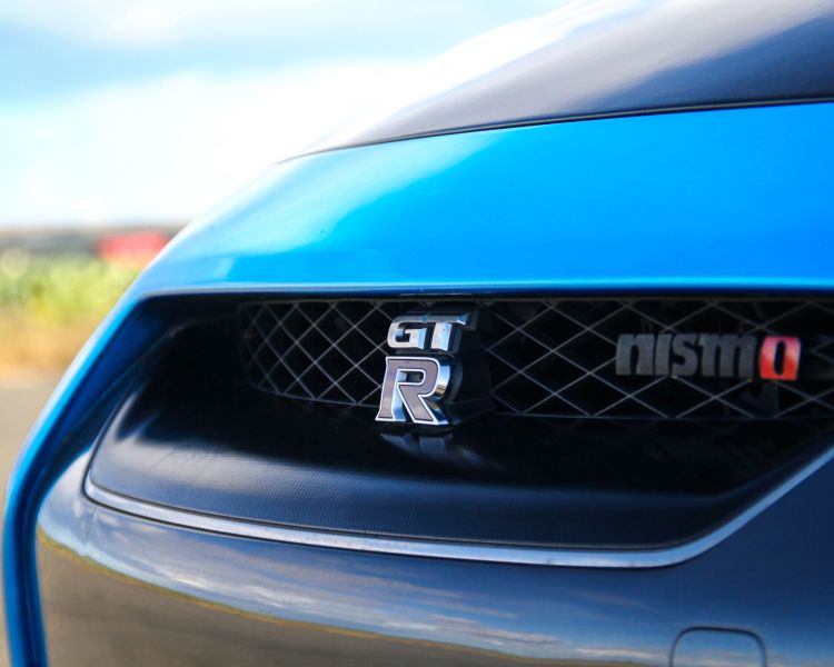 close up of the front of a blue supercar at car chase heroes driving experience day