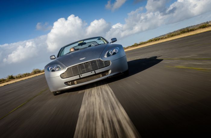 silver supercar on a race track at car chase heroes driving experience day