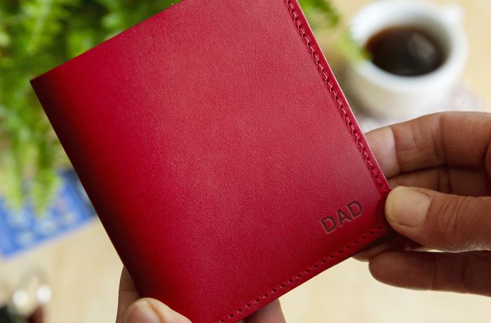 Johny Todd leather wallet red no clasp copy 1