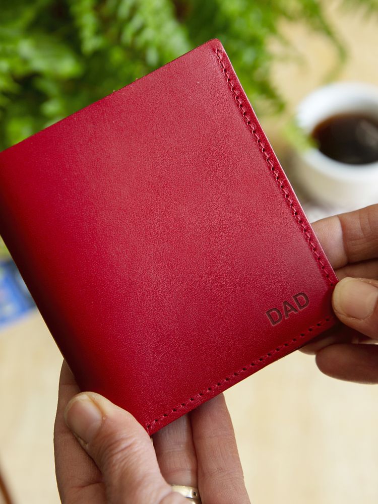 Johny Todd leather wallet red no clasp copy 1