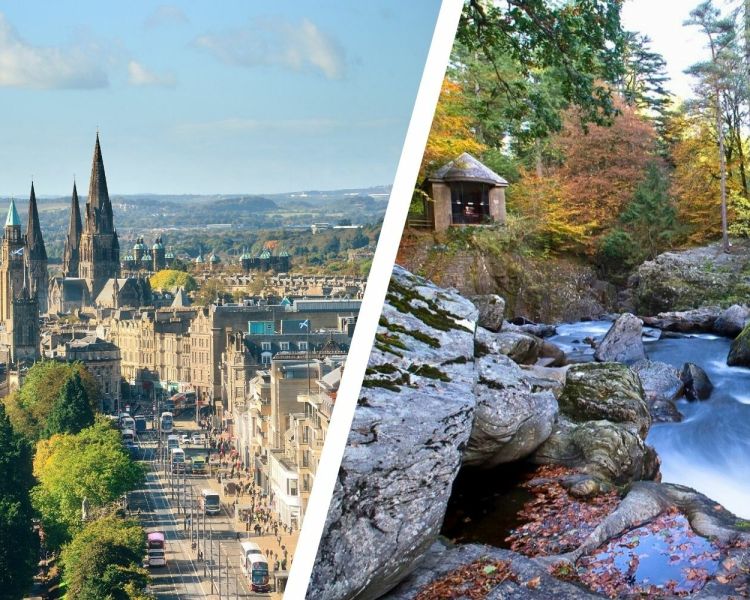 Ednburgh short break for two with whisky and waterfalls day tour