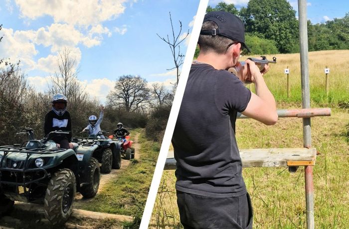 Quad biking and air rifle experience