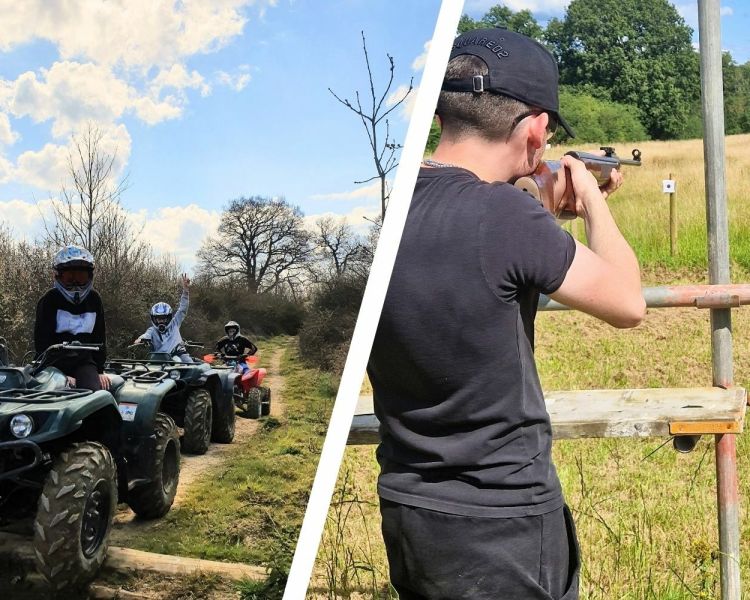 Quad biking and air rifle experience