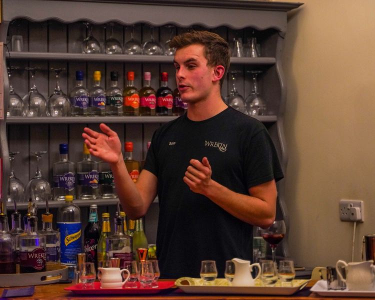 instructor talking on gin making experience in shropshire