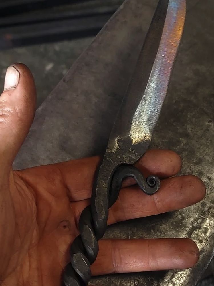 knife made on a full day introductory blacksmithing experience