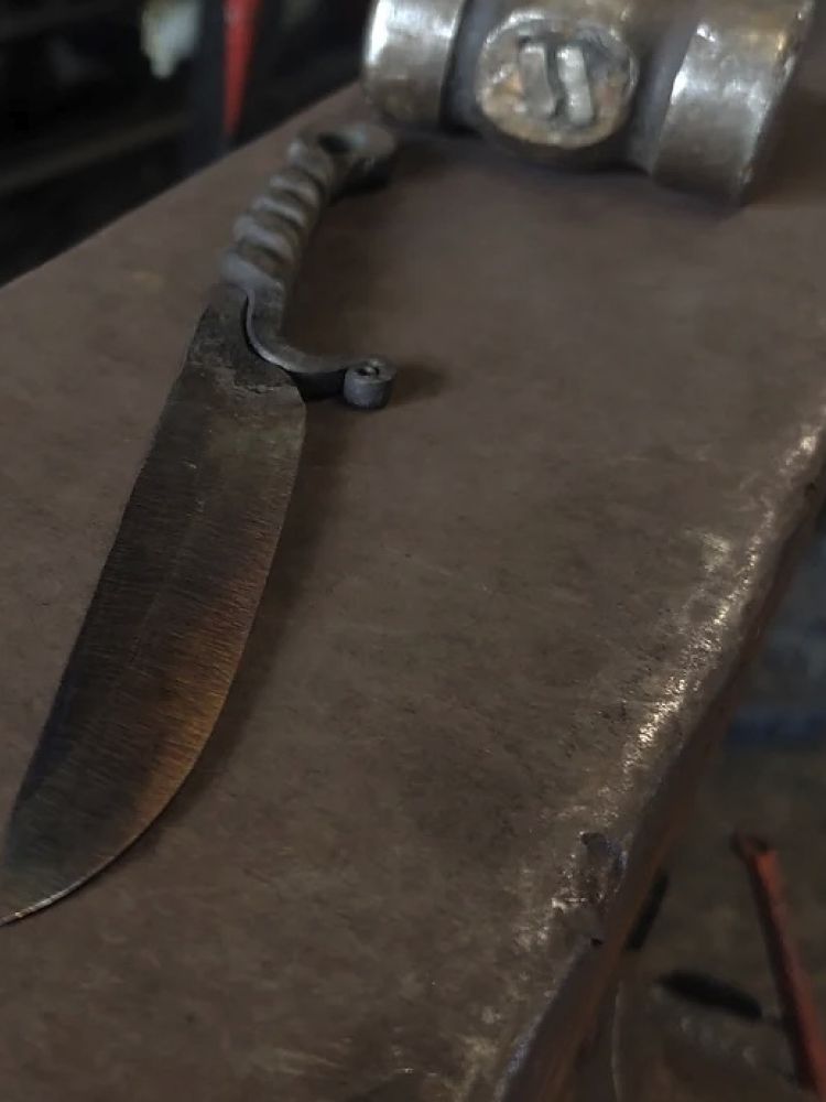 knife made on a full day introductory blacksmithing experience