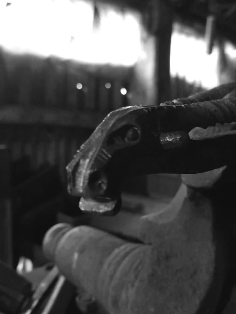 ram's head poker made on a full day introductory blacksmithing experience