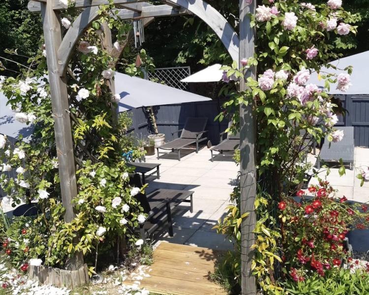 Relaxing spa garden