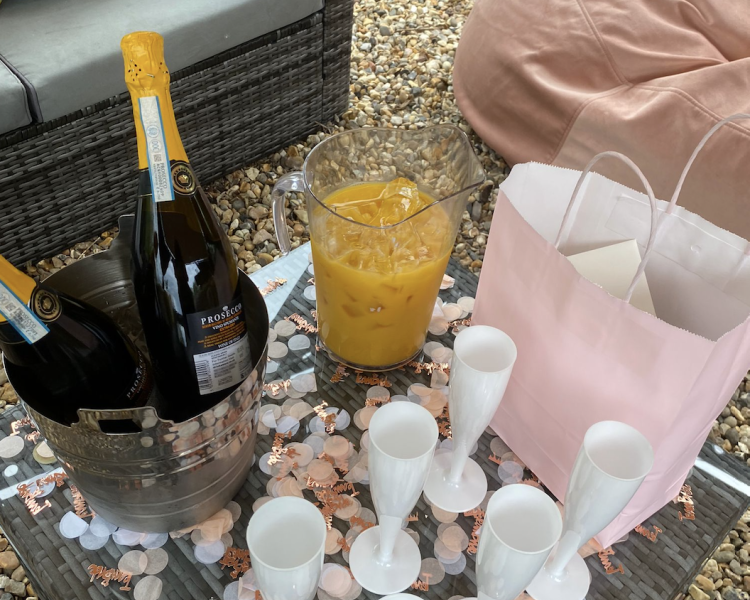 Prosecco in the garden