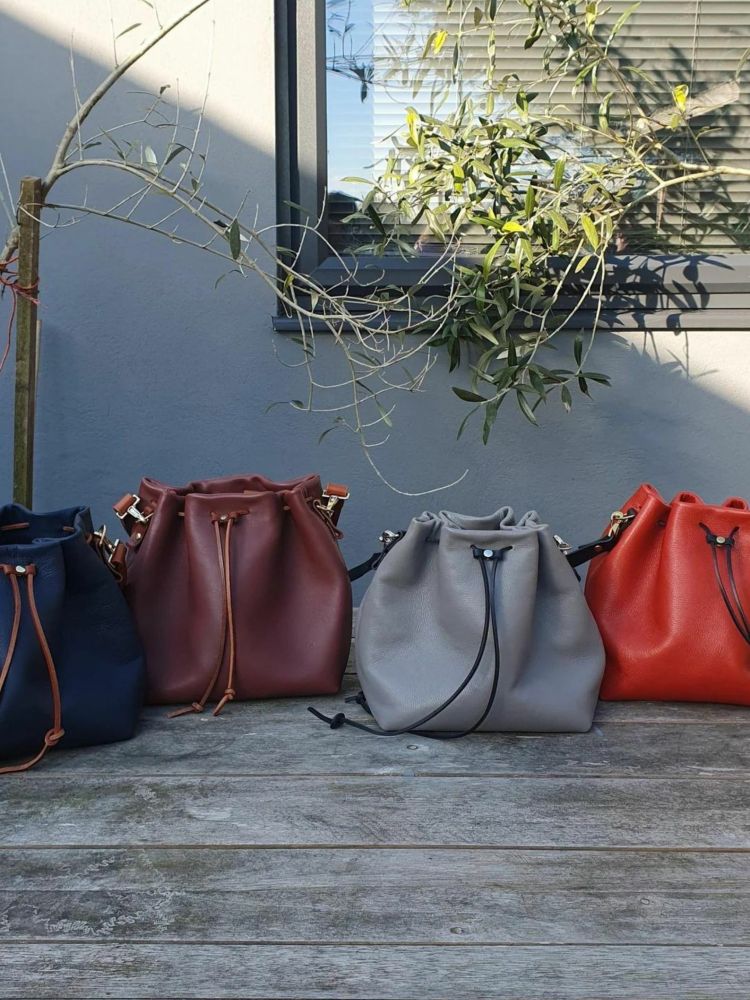 Colourful bucket bags