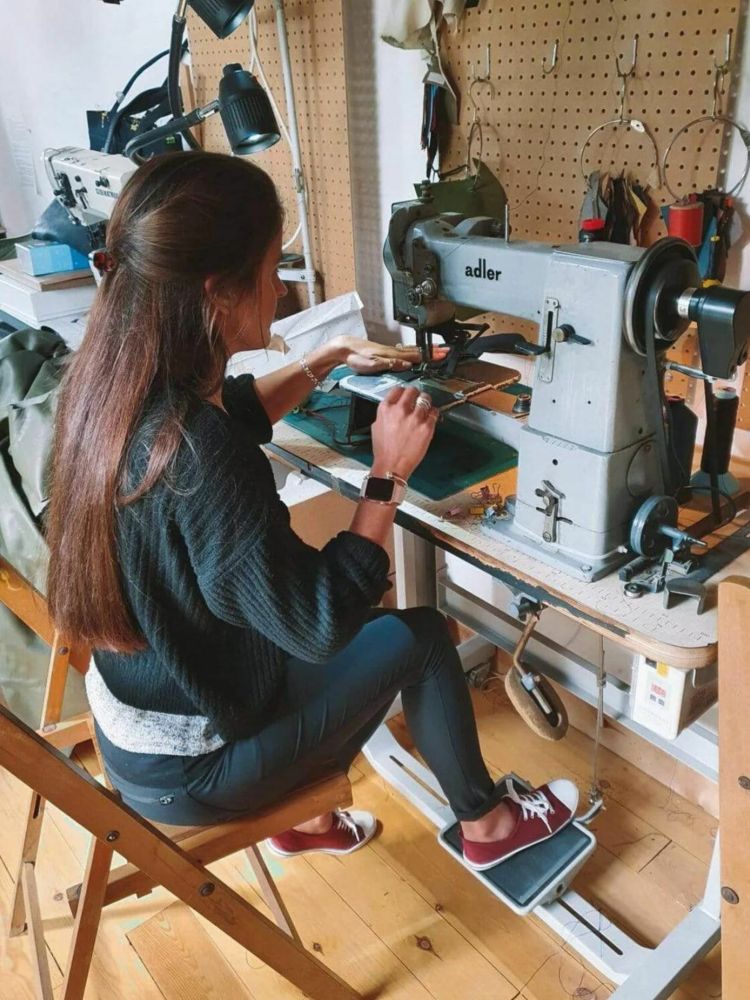 Stitching a tote bag