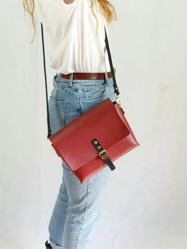 Red satchel