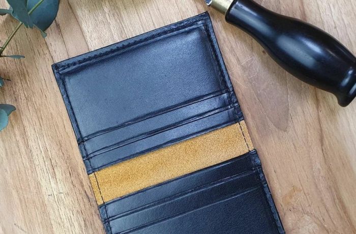 Black and mustard wallet