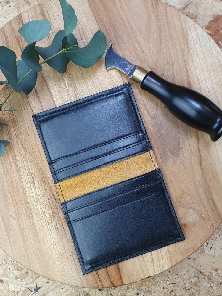 Black and mustard wallet